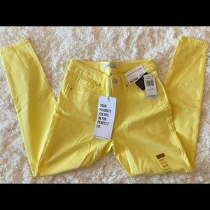 Celebrity Pink Yellow mid rise ankle skinny